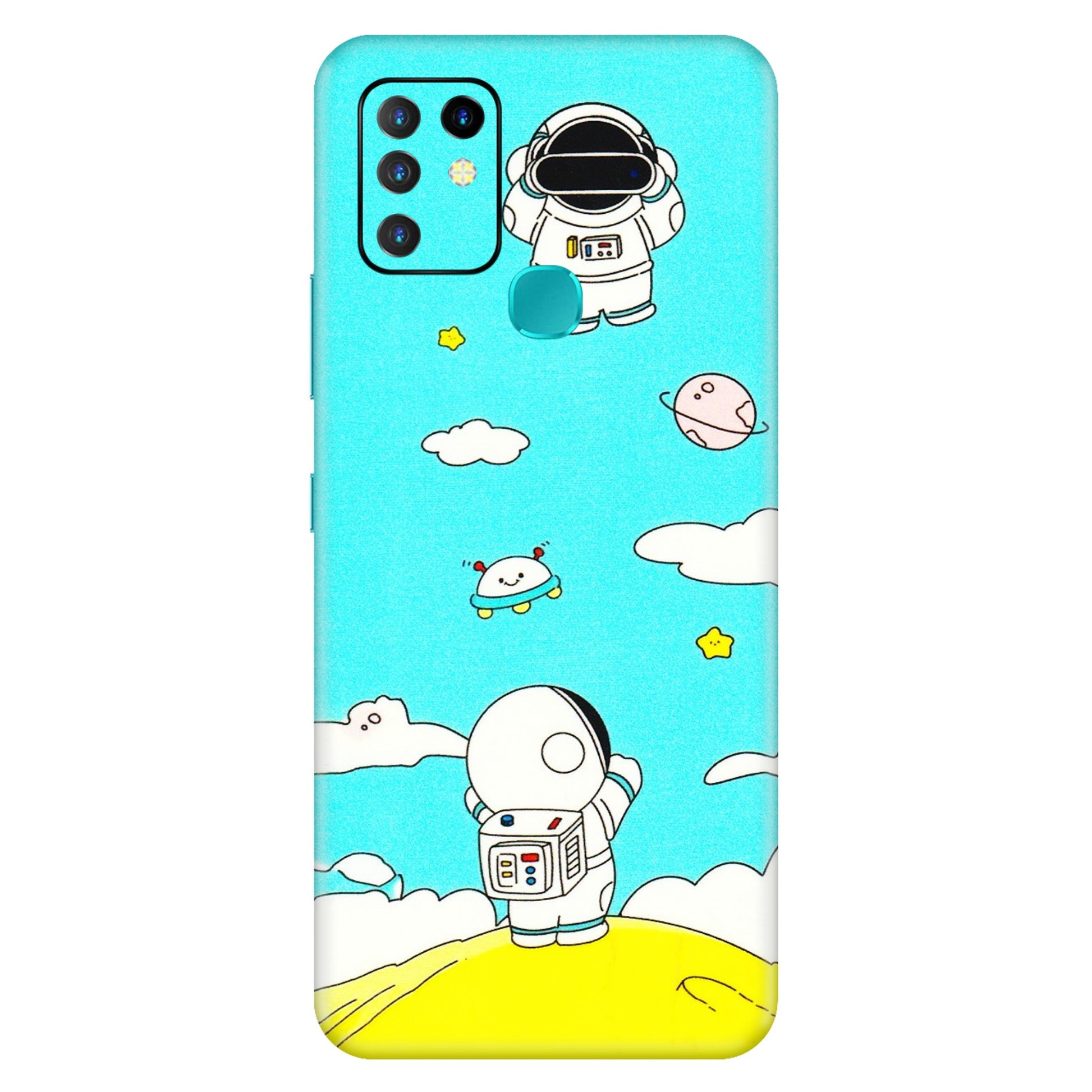INFINIX Phone Skins (All Models) - Blue Skies Astro Float - 3D Embossed Finish (L-230) Infinix Hot 10