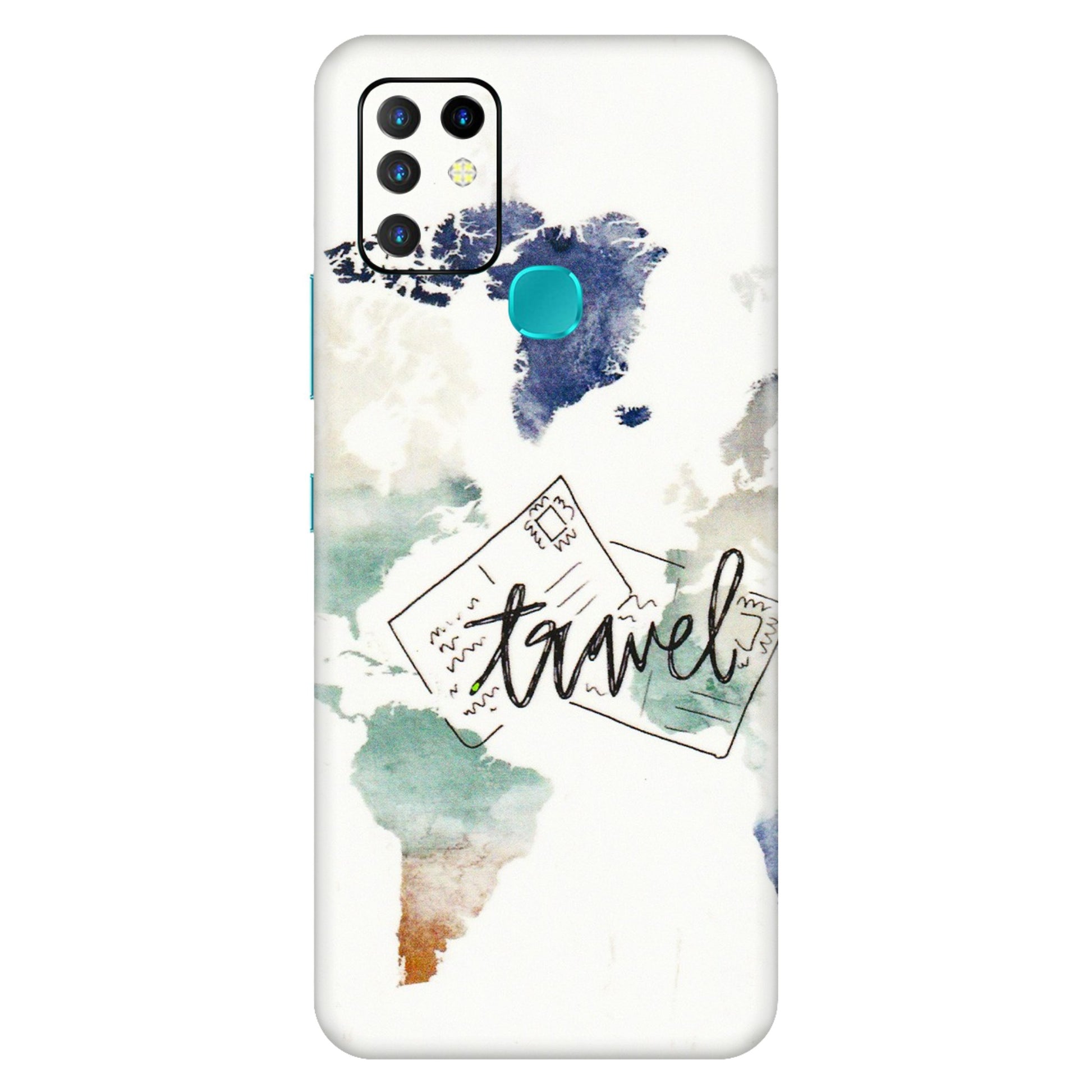 INFINIX Phone Skins (All Models) - Travel The World - 3D Embossed Finish (L-232) Infinix Hot 10