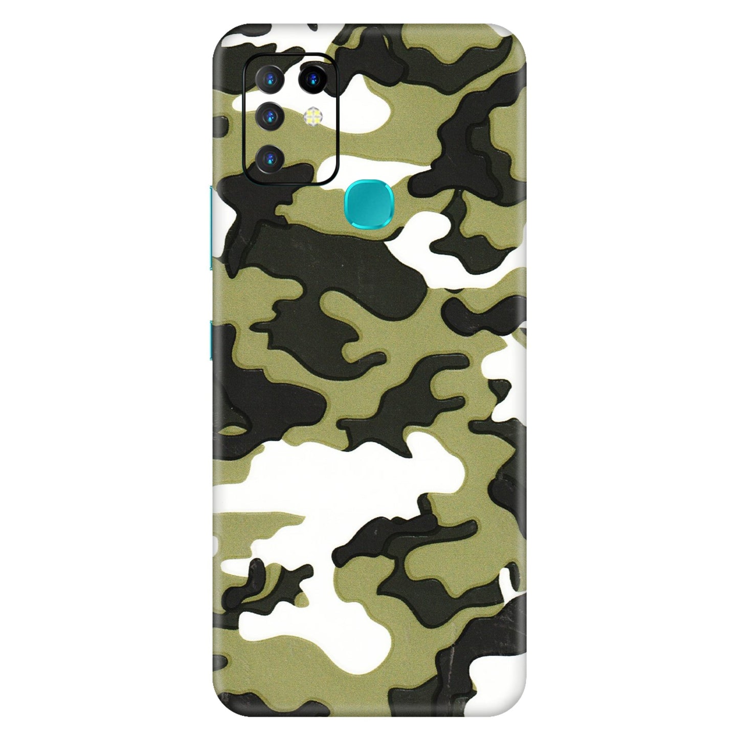 INFINIX Phone Skins (All Models) - Camouflages White And Green - 3D Embossed Finish (L-243) Infinix Hot 10