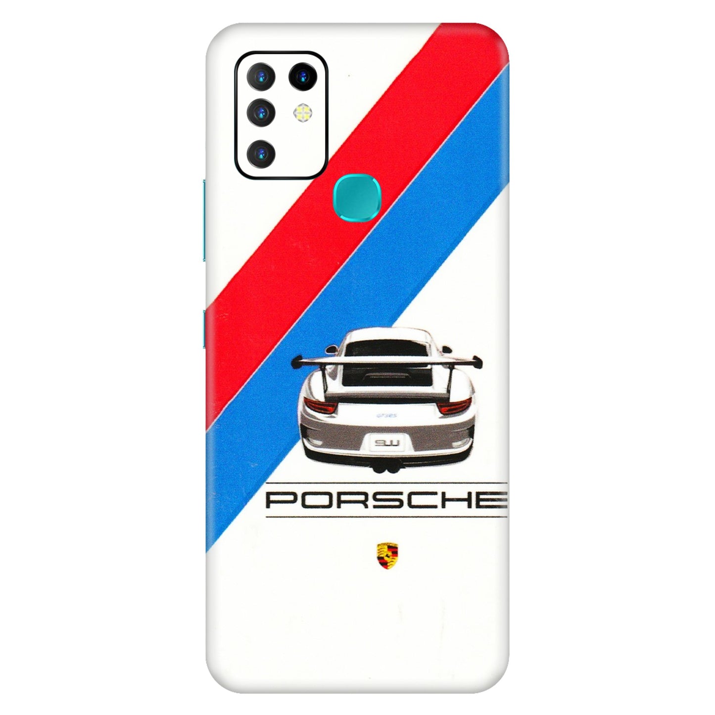 INFINIX Phone Skins (All Models) - Porche Car Sober Logo - 3D Embossed Finish (L-248) Infinix Hot 10