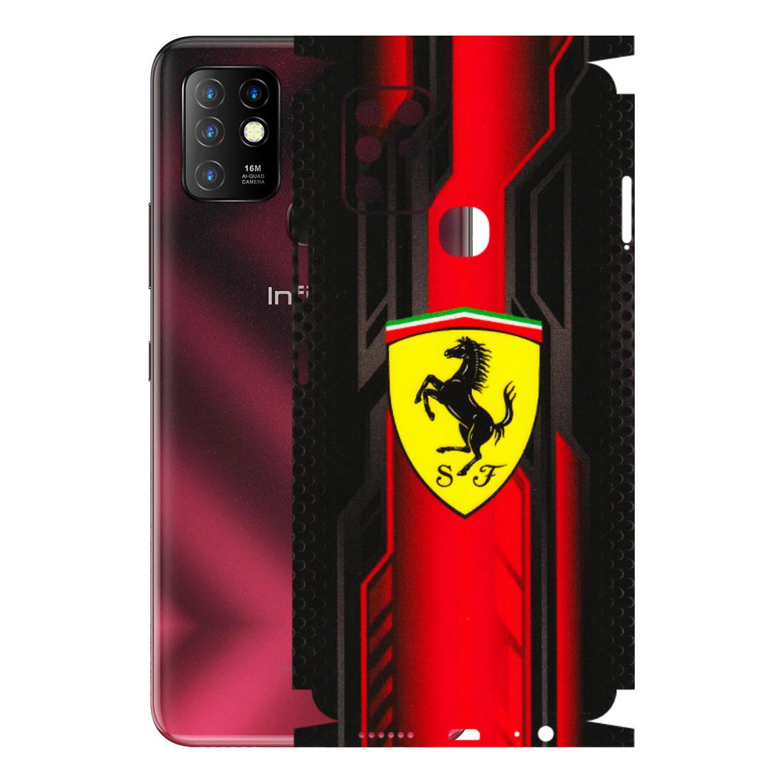 INFINIX Phone Skins (All Models) - Black Ferrari Logo - 3D Embossed Finish (L-253) Infinix Hot 10