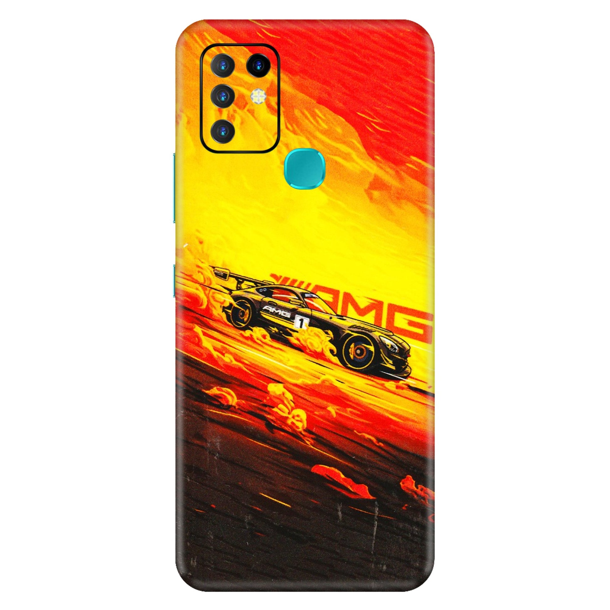 INFINIX Phone Skins (All Models) - AMG Car Speed Cover - 3D Embossed Finish (L-256) Infinix Hot 10