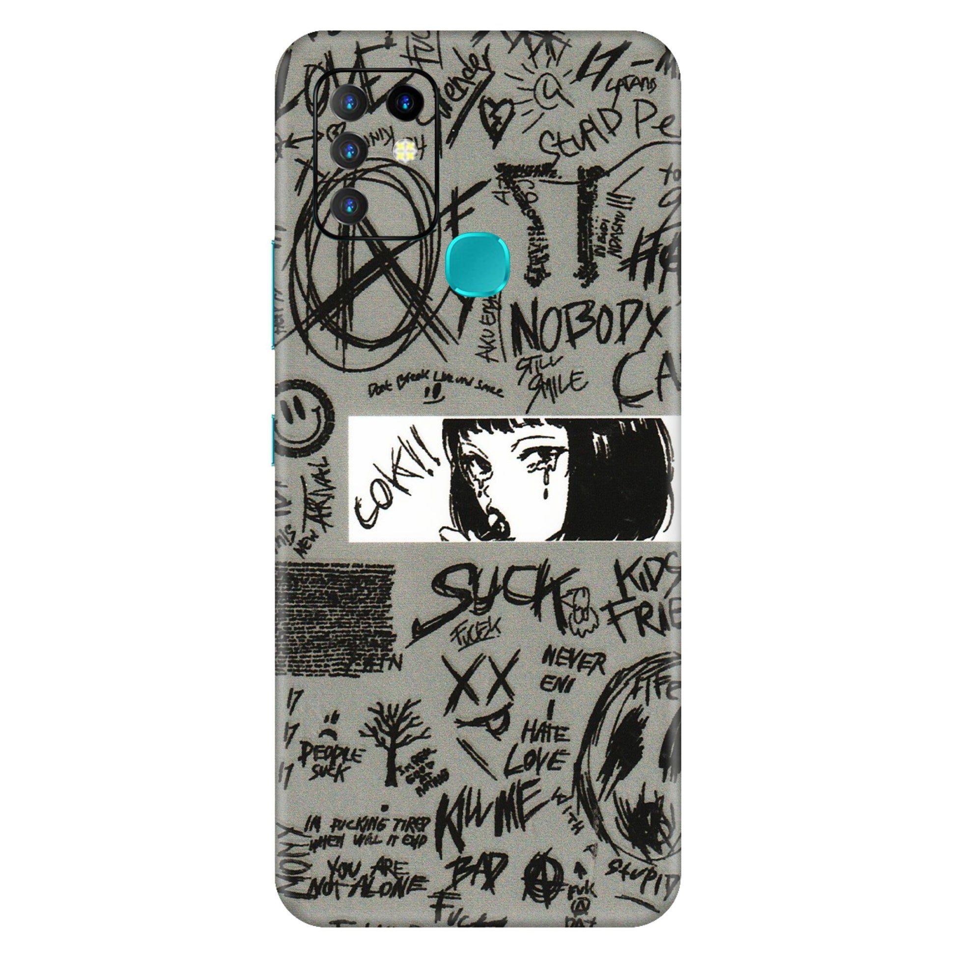 INFINIX Phone Skins (All Models) - Never Have Love Anime - 3D Embossed Finish (L-260) Infinix Hot 10