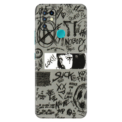 INFINIX Phone Skins (All Models) - Never Have Love Anime - 3D Embossed Finish (L-260) Infinix Hot 10