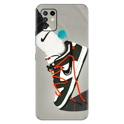 INFINIX Phone Skins (All Models) - New Grey Sneaker - 3D Embossed Finish (L-261) Infinix Hot 10