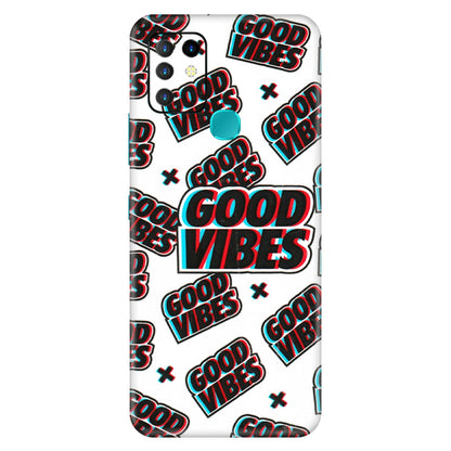 INFINIX Phone Skins (All Models) - Good Vibes - 3D Embossed Finish (L-282) Infinix Hot 10