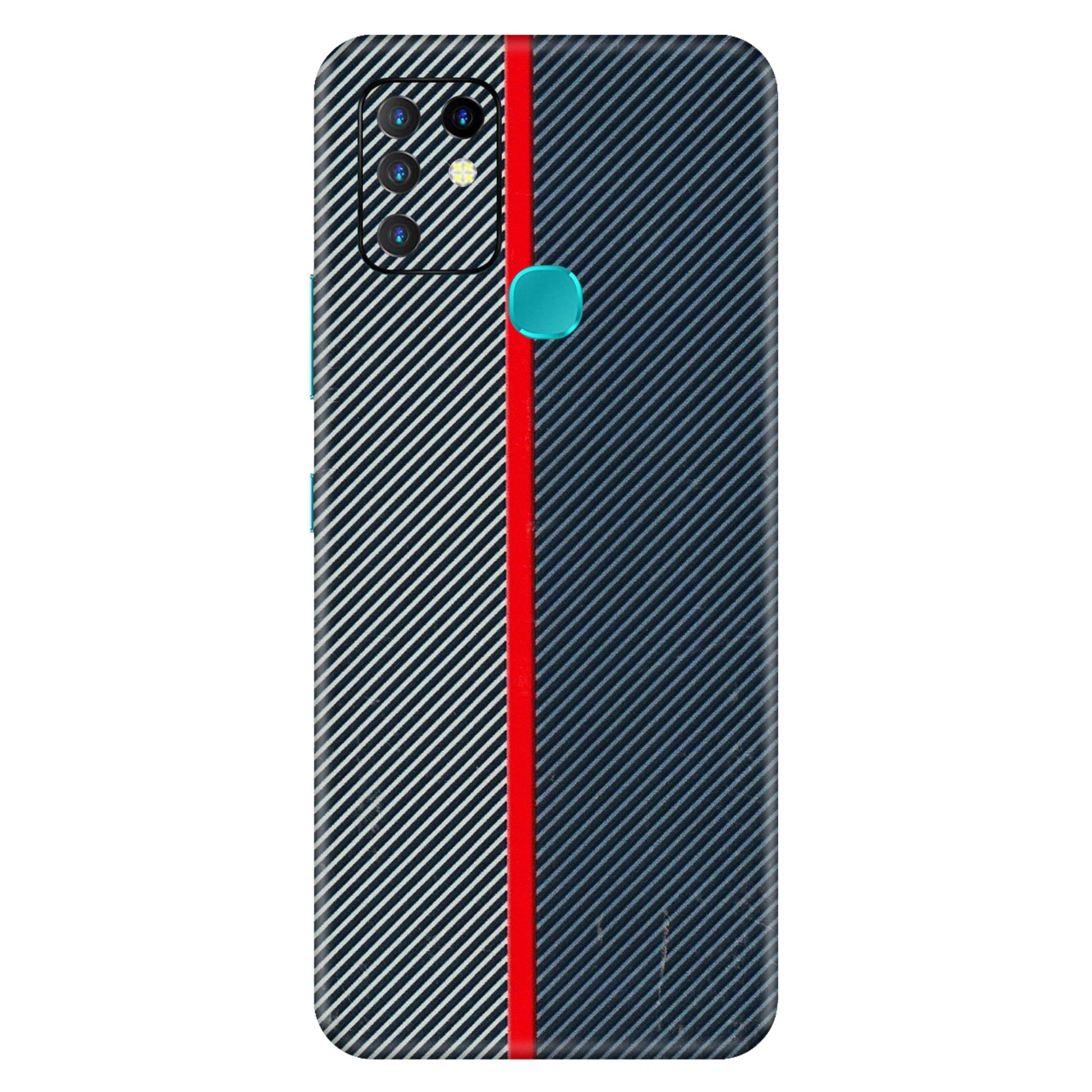 INFINIX Phone Skins (All Models) - Blue Sober Lines - 3D Embossed Finish (L-305) Infinix Hot 10