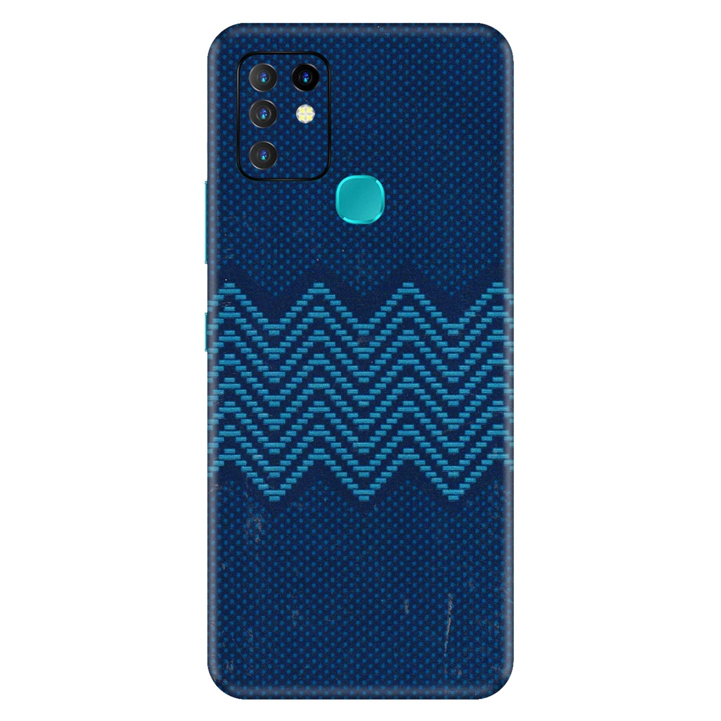 INFINIX Phone Skins (All Models) - Blue Sober Waves - 3D Embossed Finish (L-306) Infinix Hot 10