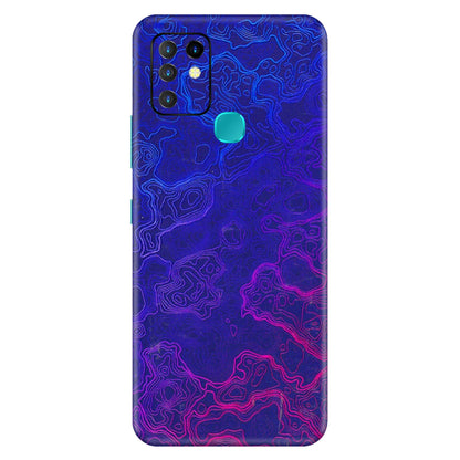 INFINIX Phone Skins (All Models) - Purple Ripples Swirl - 3D Embossed Finish (L-314) Infinix Hot 10