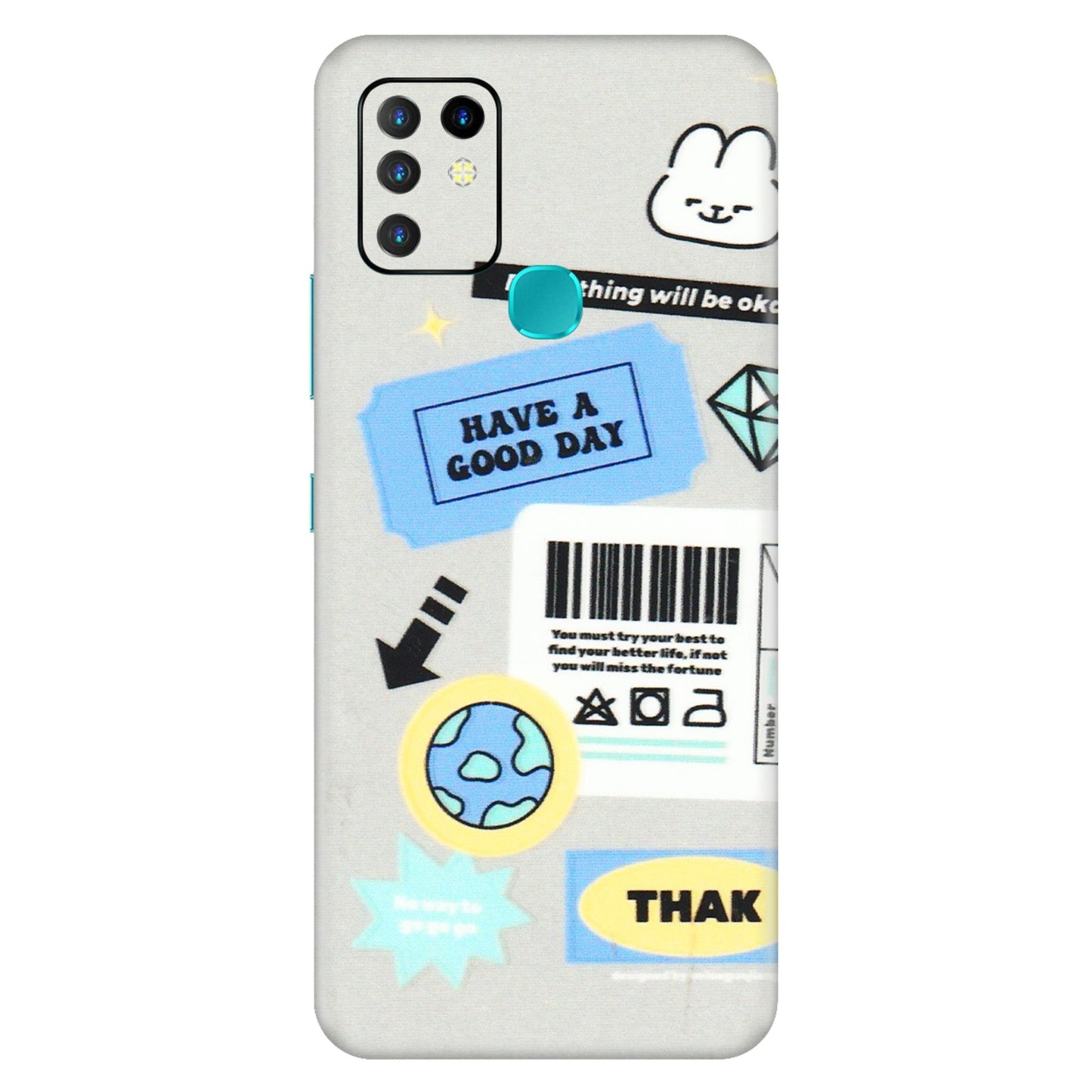 INFINIX Phone Skins (All Models) - Will Be Okay Design - 3D Embossed Finish (L-316) Infinix Hot 10