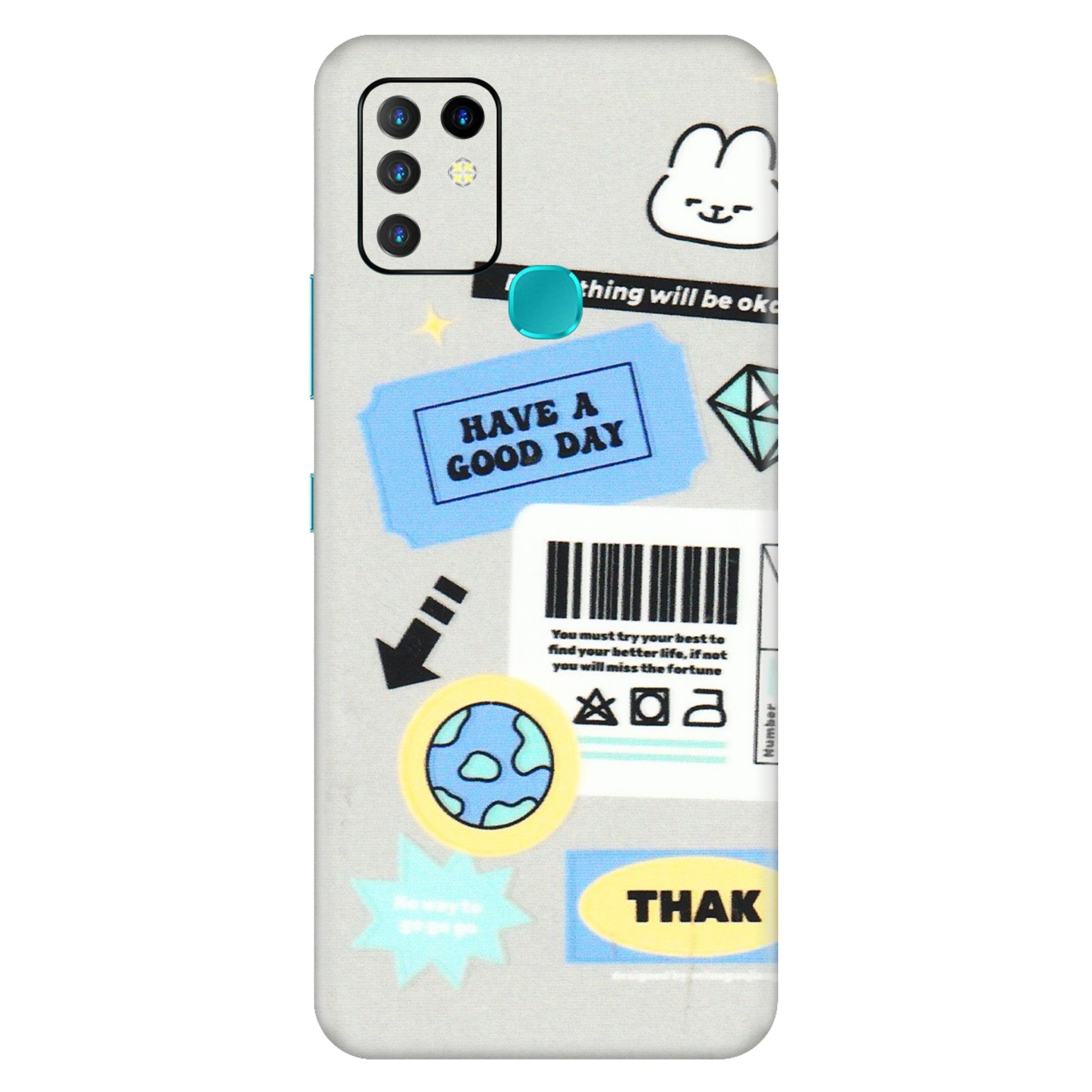 INFINIX Phone Skins (All Models) - Will Be Okay Design - 3D Embossed Finish (L-316) Infinix Hot 10