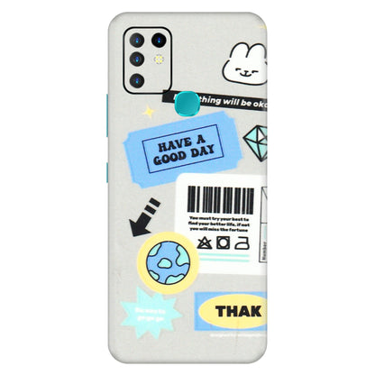 INFINIX Phone Skins (All Models) - Will Be Okay Design - 3D Embossed Finish (L-316) Infinix Hot 10