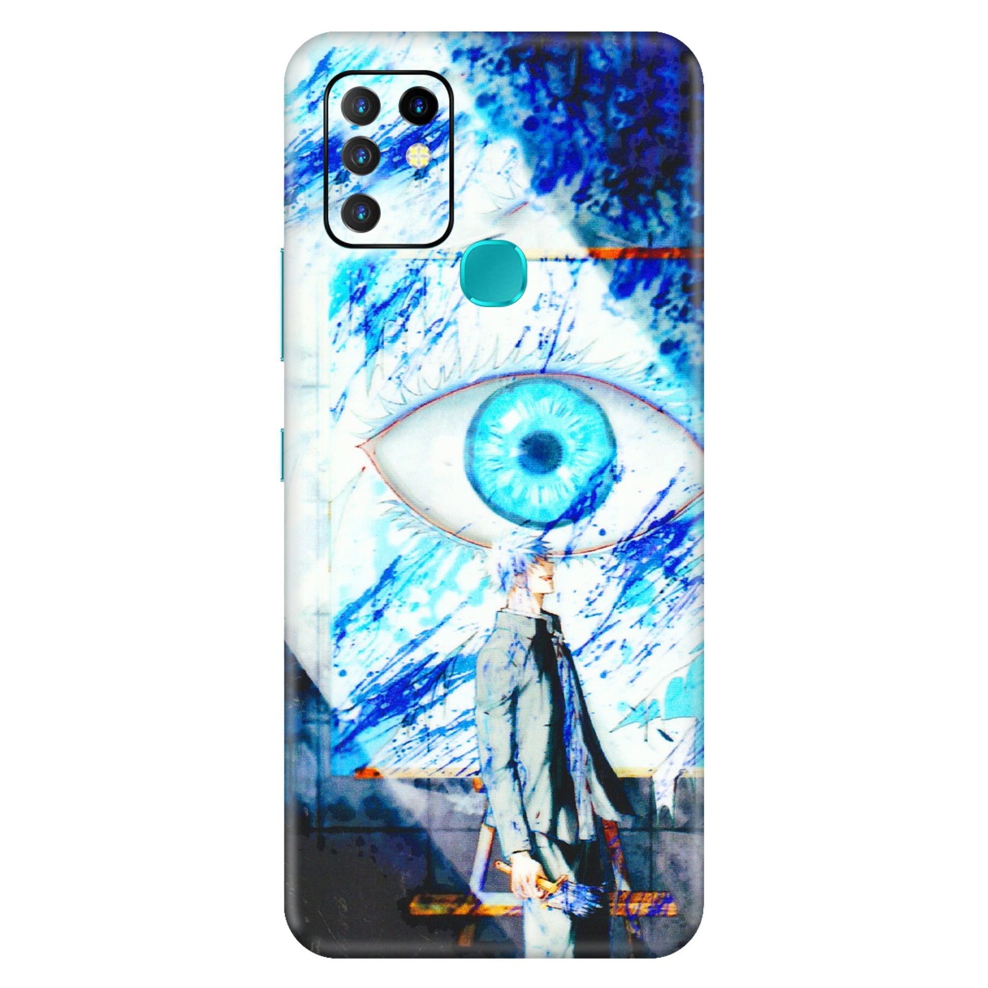 INFINIX Phone Skins (All Models) - Anime Sea Blue Eye - 3D Embossed Finish (L-318) Infinix Hot 10