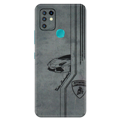INFINIX Phone Skins (All Models) - New Lamborgini Aventador - 3D Embossed Finish (L-321) Infinix Hot 10