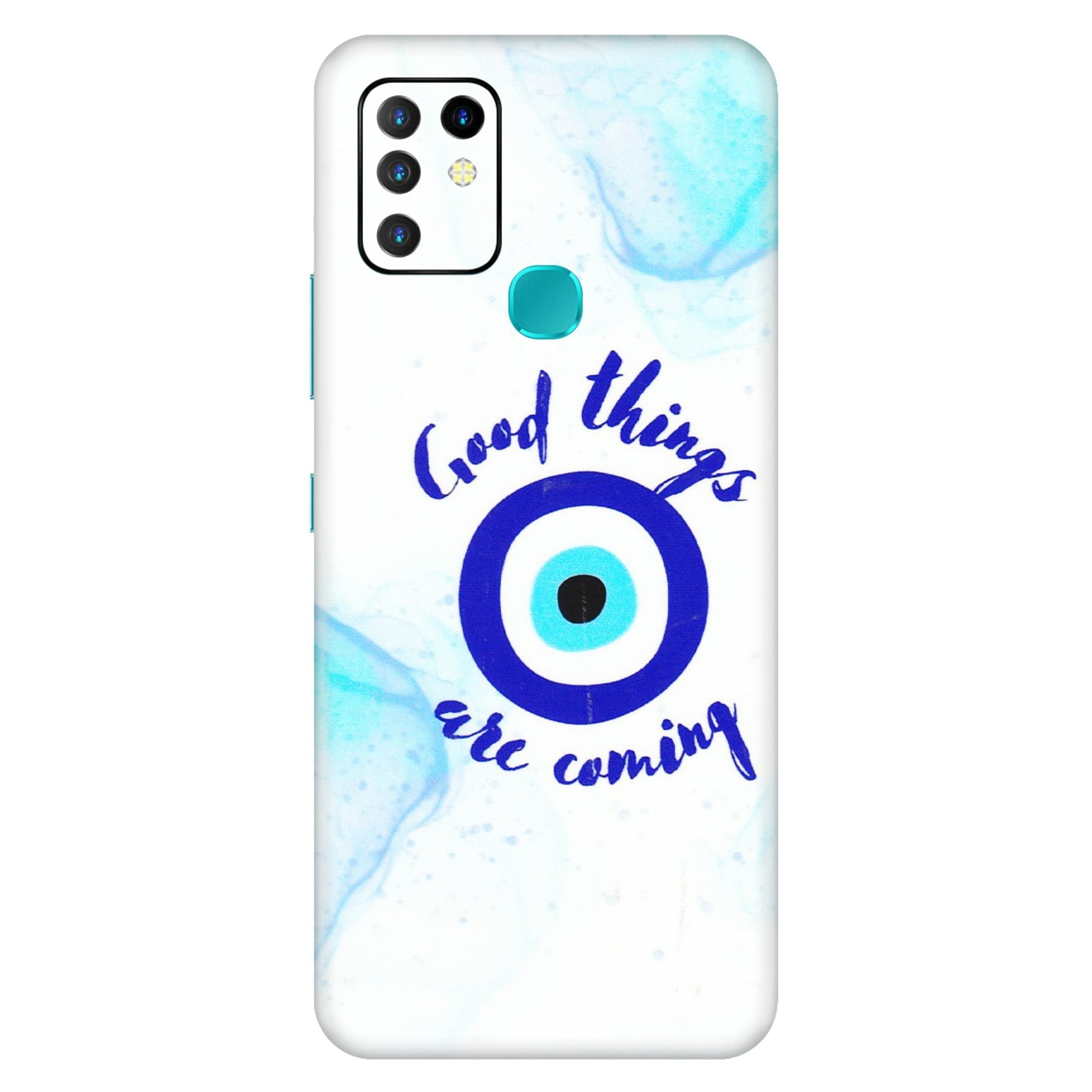 INFINIX Phone Skins (All Models) - Evil Eye Good Things Are Coming - 3D Embossed Finish (L-322) Infinix Hot 10
