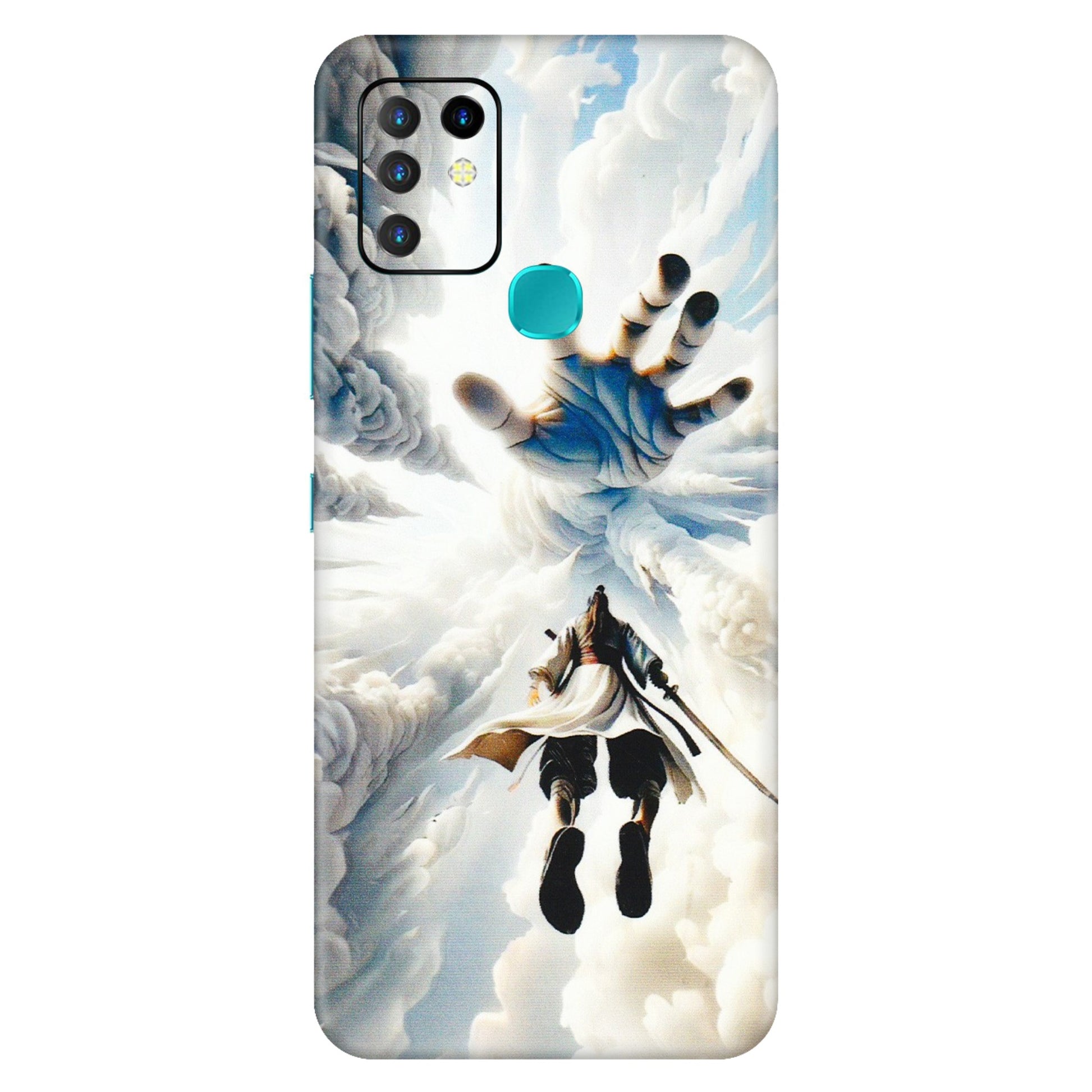 INFINIX Phone Skins (All Models) - Big Hand With Monkey King - 3D Embossed Finish (L-323) Infinix Hot 10