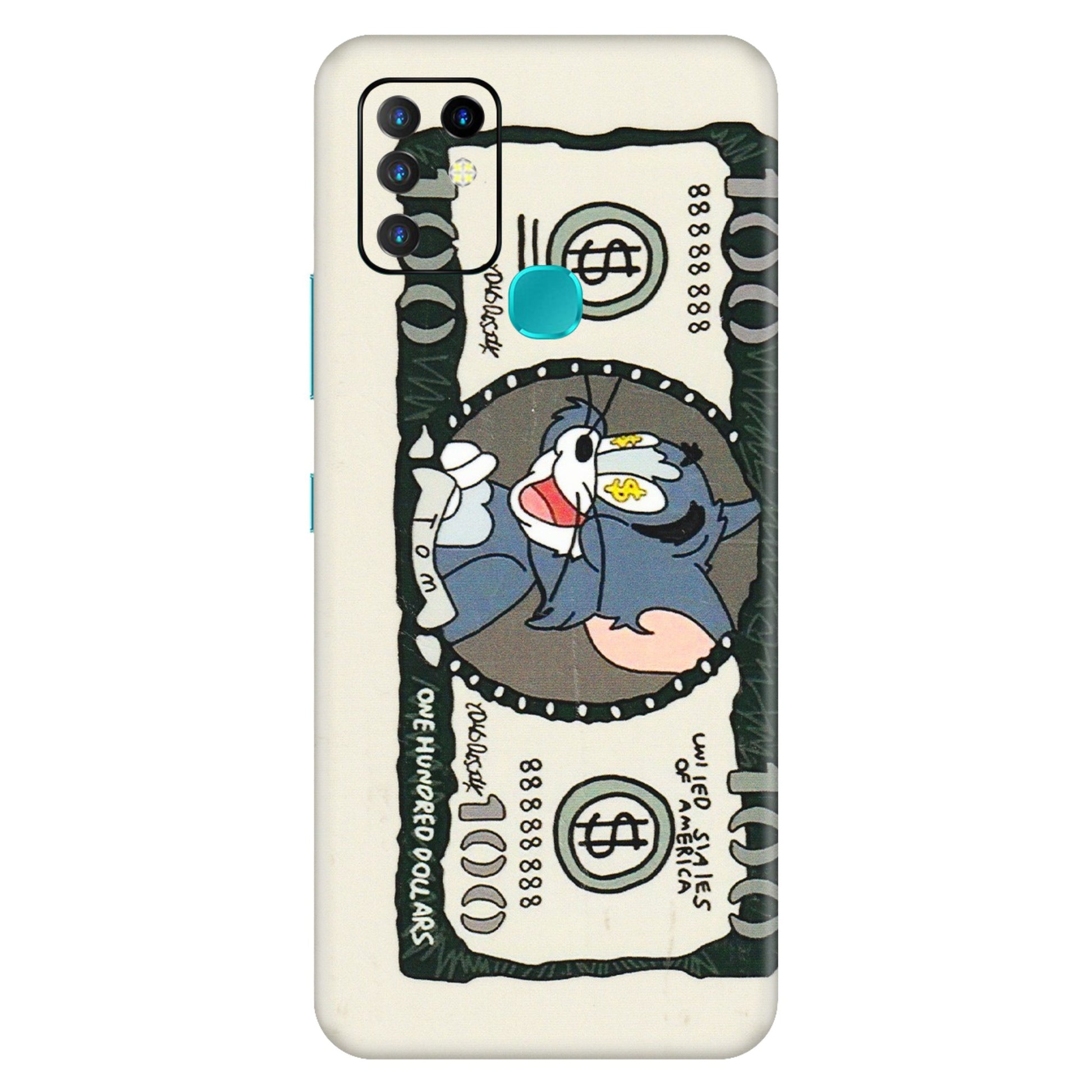 INFINIX Phone Skins (All Models) - Tom Hundred Dollar - 3D Embossed Finish (L-324) Infinix Hot 10