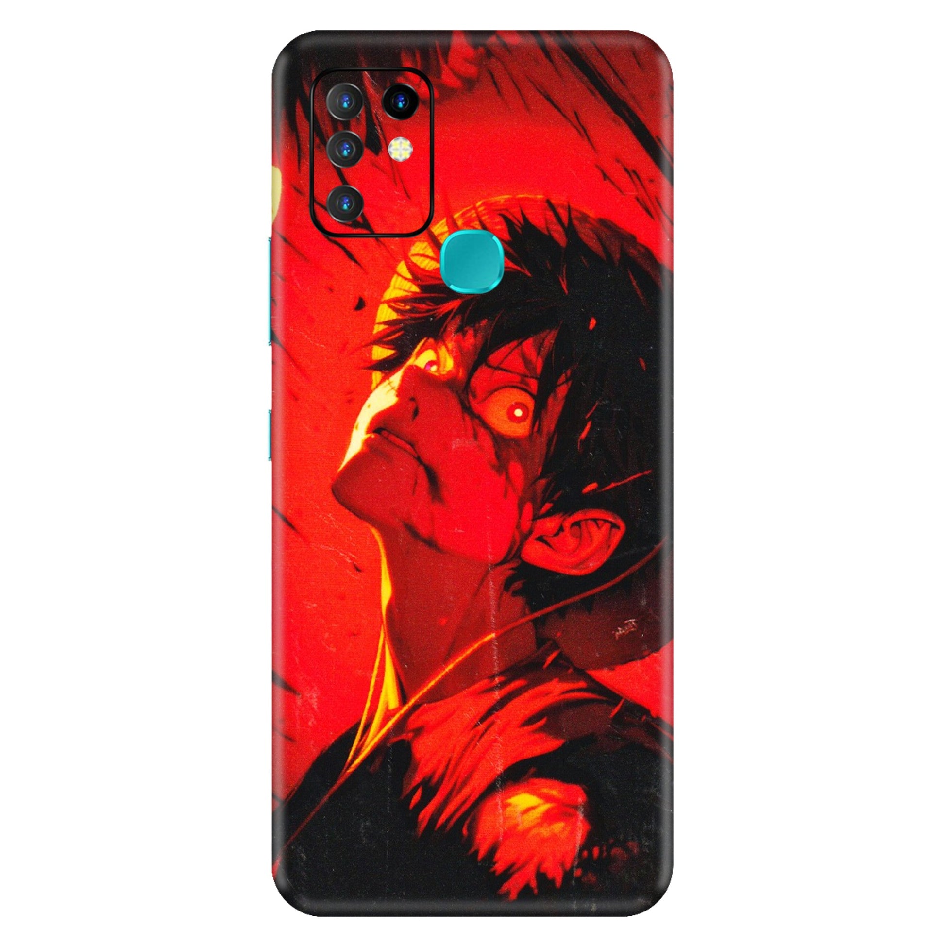 INFINIX Phone Skins (All Models) - D.Luffy Power Up One Piece Anime - 3D Embossed Finish (L-326) Infinix Hot 10