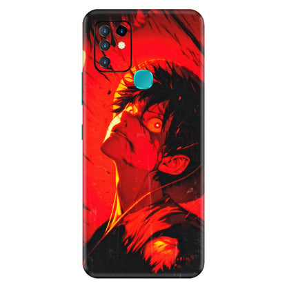 INFINIX Phone Skins (All Models) - D.Luffy Power Up One Piece Anime - 3D Embossed Finish (L-326) Infinix Hot 10