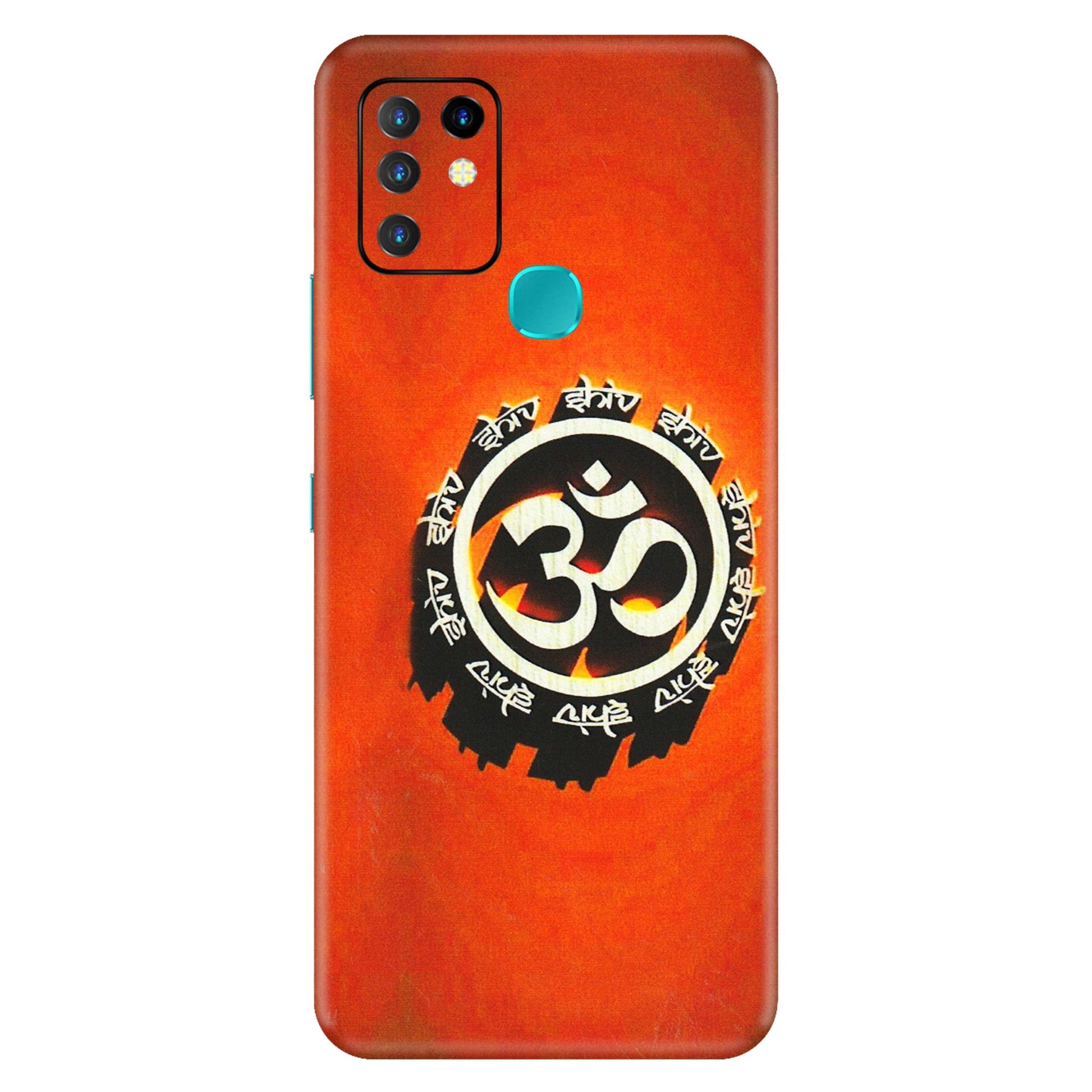 INFINIX Phone Skins (All Models) - Aum Shiv Orange - 3D Embossed Finish (L-32) Infinix Hot 10