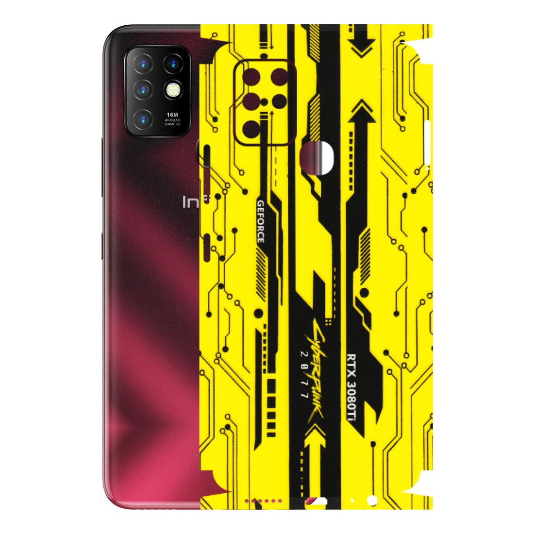 INFINIX Phone Skins (All Models) - Yellow Cyberpunk - 3D Embossed Finish (L-93) Infinix Hot 10