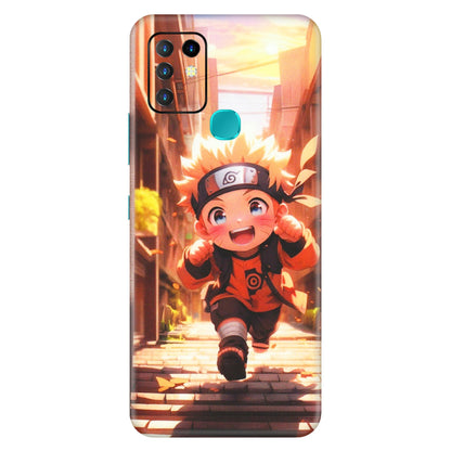 INFINIX Phone Skins (All Models) - Naruto Cute Toon Running - Matte Finish (M-04) Infinix Hot 10
