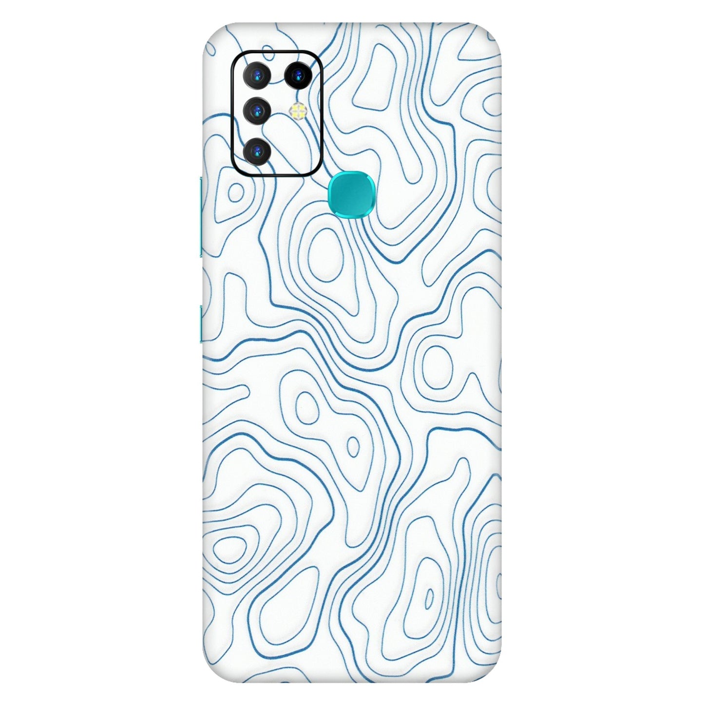 INFINIX Phone Skins (All Models) - Blue And White Swirls - Matte Finish (M-139) Infinix Hot 10