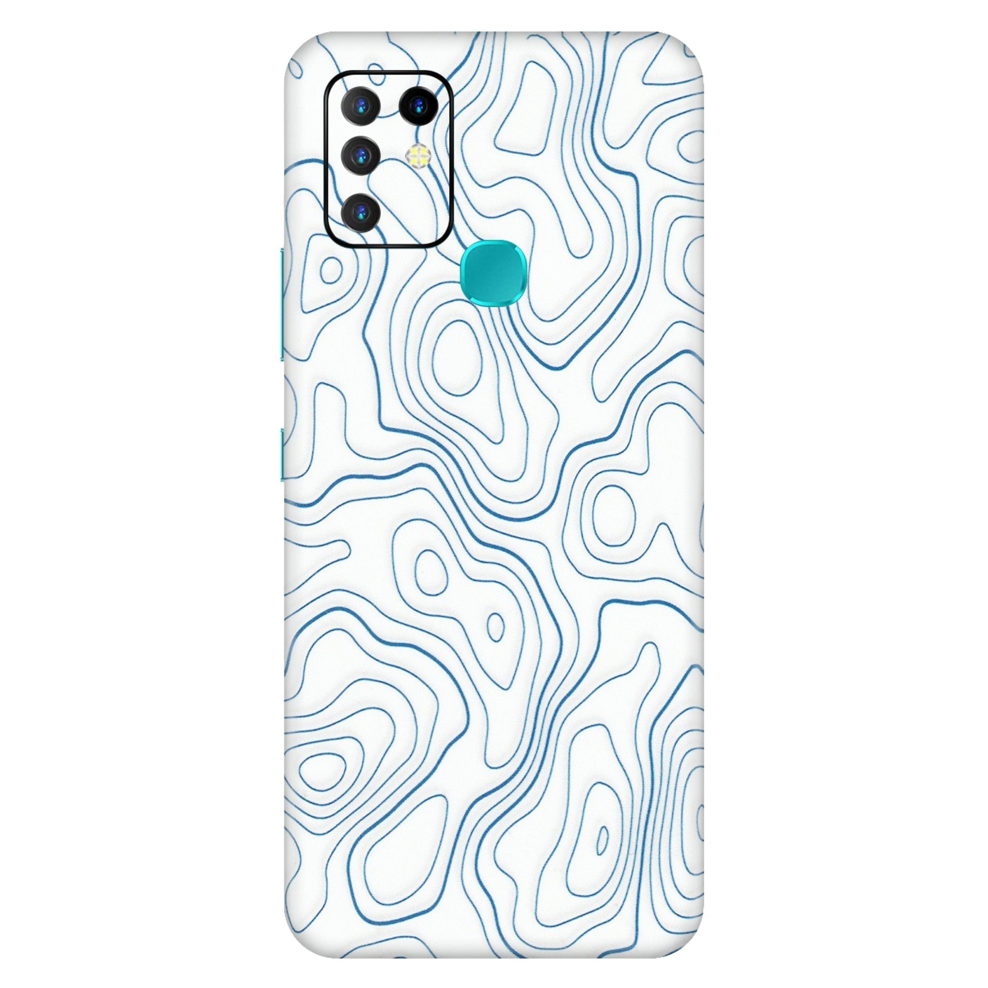 INFINIX Phone Skins (All Models) - Blue And White Swirls - Matte Finish (M-139) Infinix Hot 10