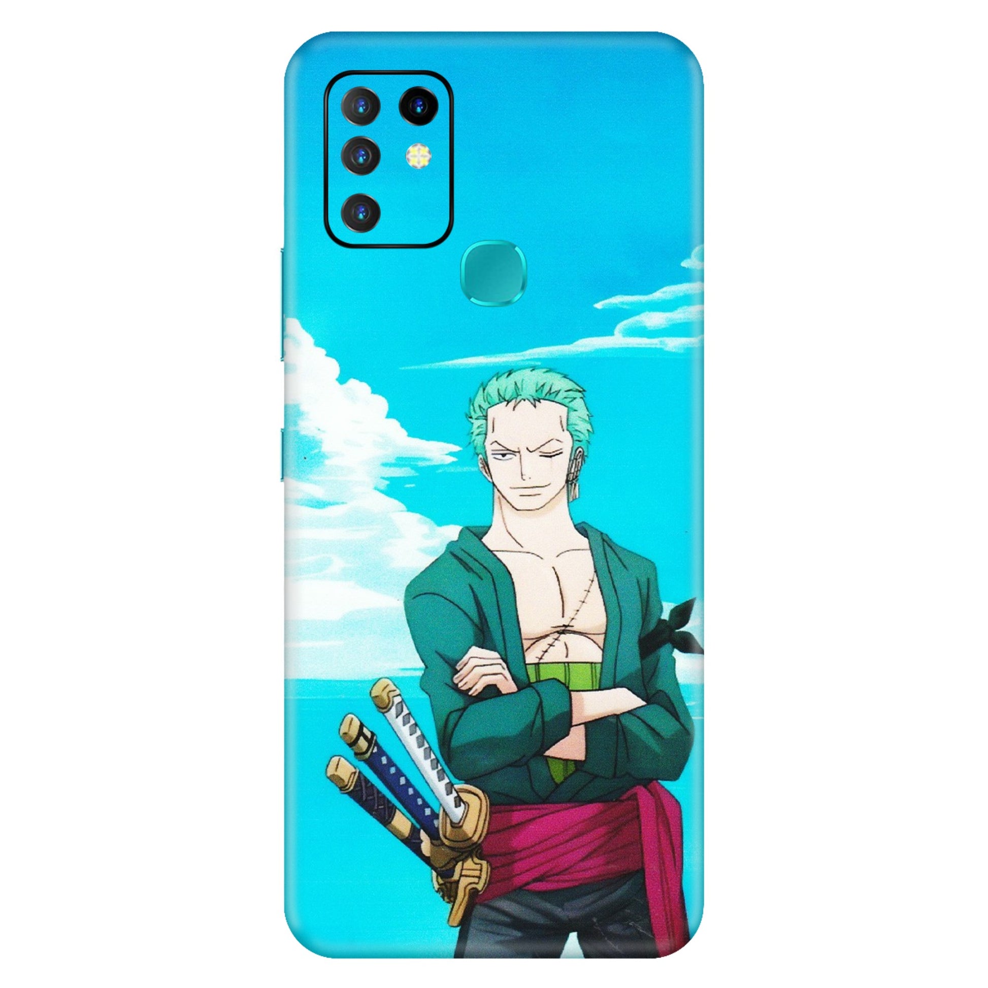 INFINIX Phone Skins (All Models) - Cool Swordman Zoro Anime - Matte Finish (M-143) Infinix Hot 10