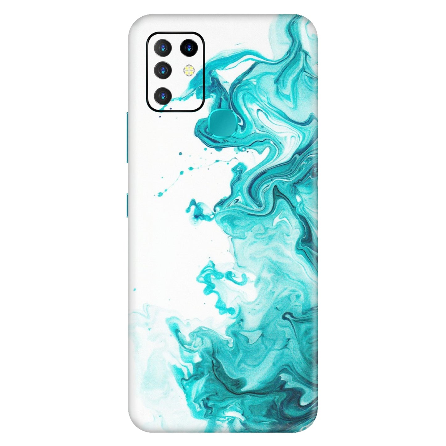 INFINIX Phone Skins (All Models) - Sky Blue Abstract Colour - Matte Finish (M-146) Infinix Hot 10