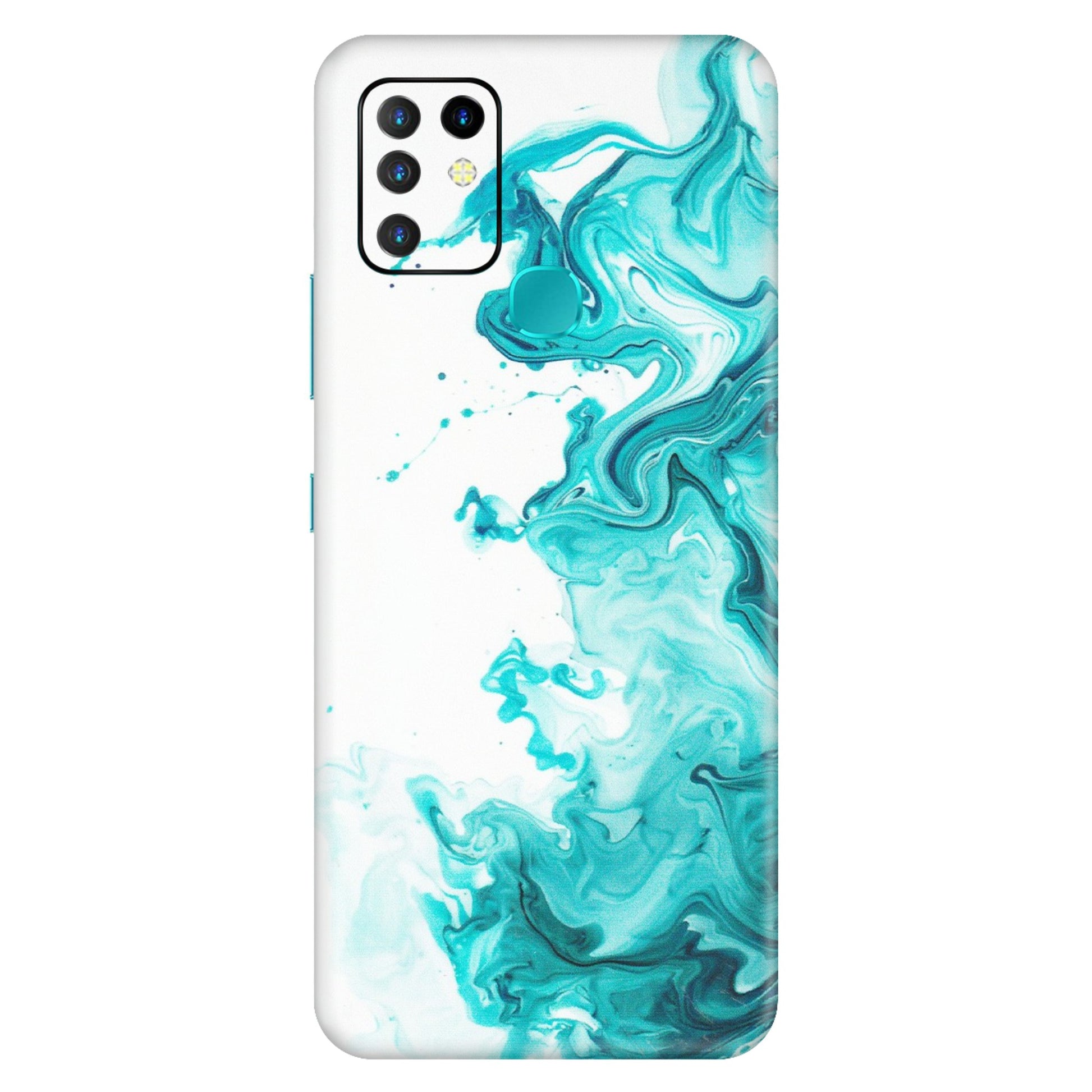 INFINIX Phone Skins (All Models) - Sky Blue Abstract Colour - Matte Finish (M-146) Infinix Hot 10