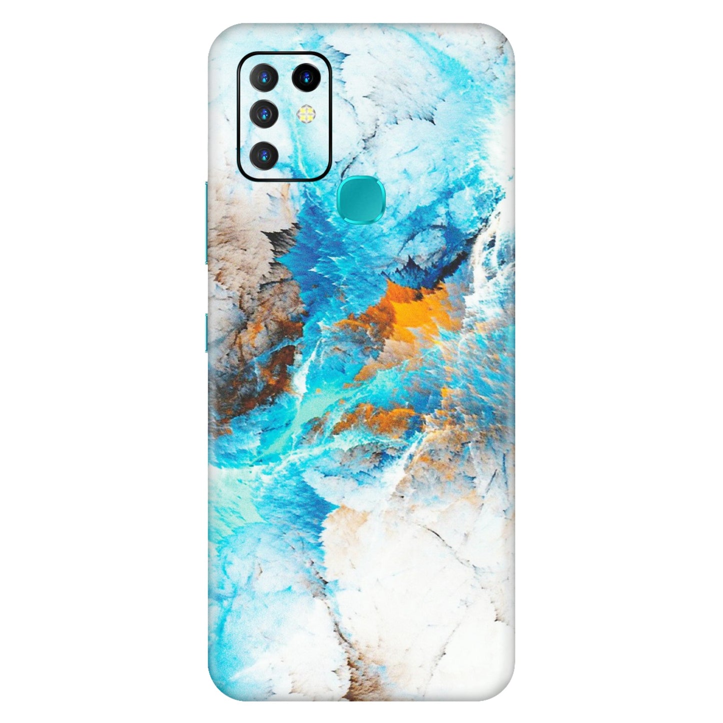 INFINIX Phone Skins (All Models) - Blue Waves Abstract - Matte Finish (M-19) Infinix Hot 10