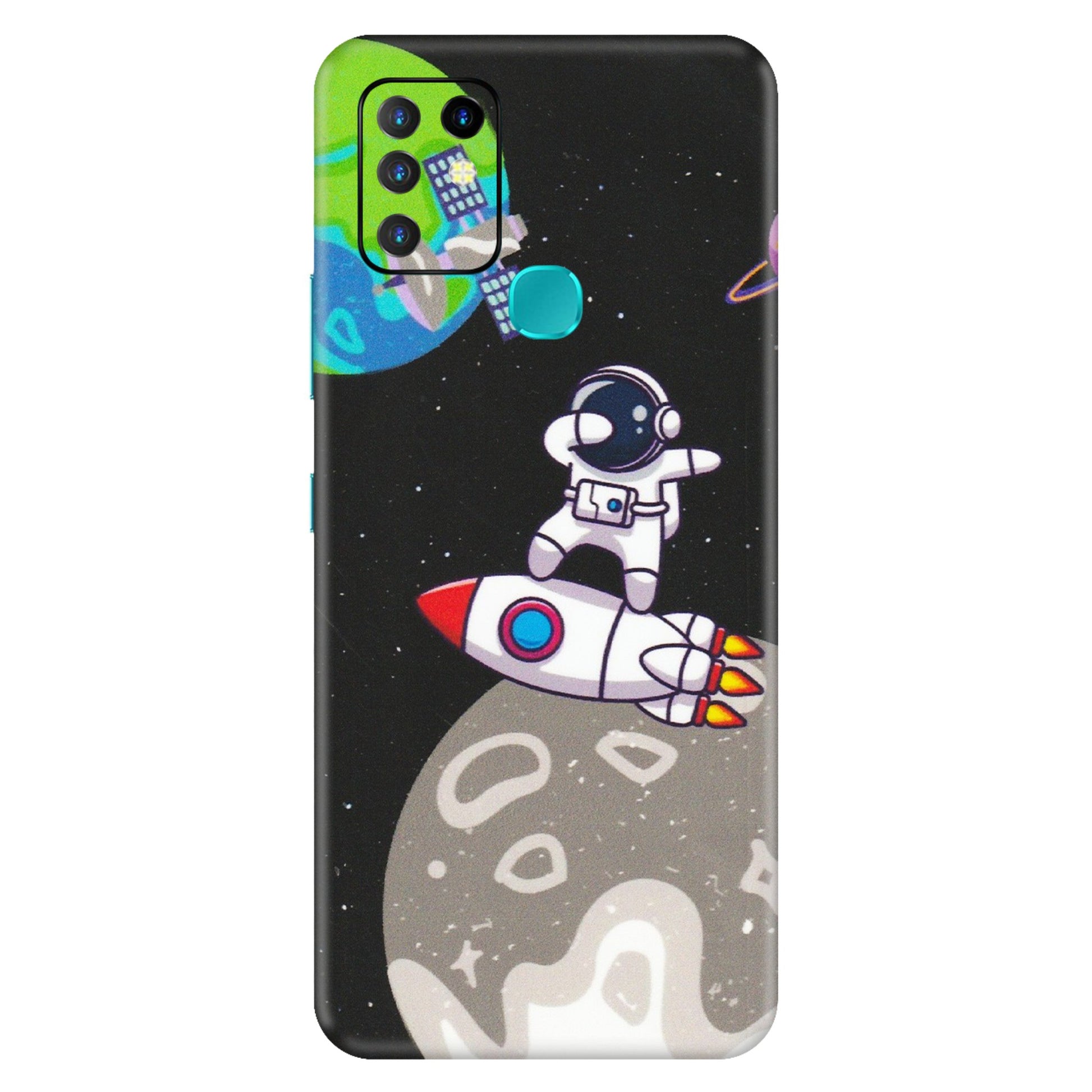 INFINIX Phone Skins (All Models) - Astronaut Vibing Toon Running - Matte Finish (M-39) Infinix Hot 10