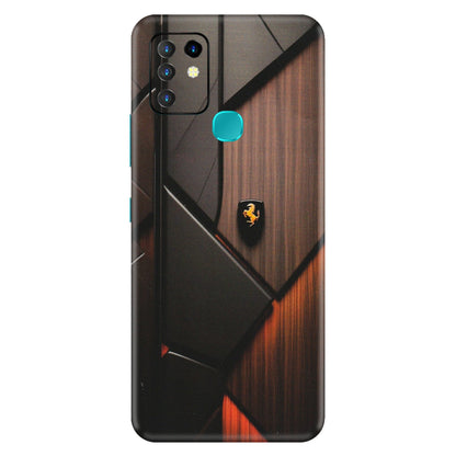 INFINIX Phone Skins (All Models) - Lambo Beauty Wood Pattern Sober - Matte Finish (M-51) Infinix Hot 10