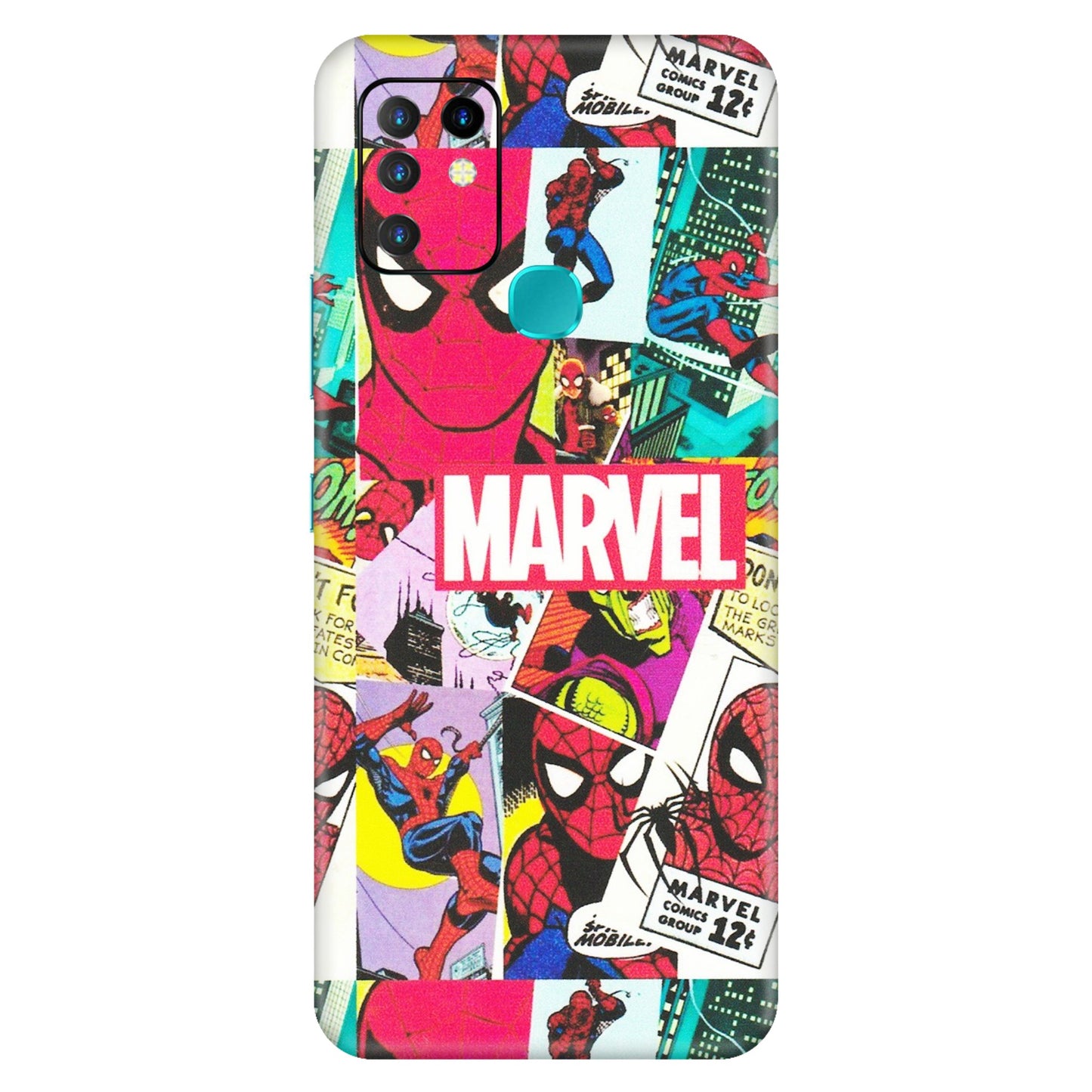 INFINIX Phone Skins (All Models) - Marvel Comic Spiderman Grafitti - Matte Finish (M-72) Infinix Hot 10