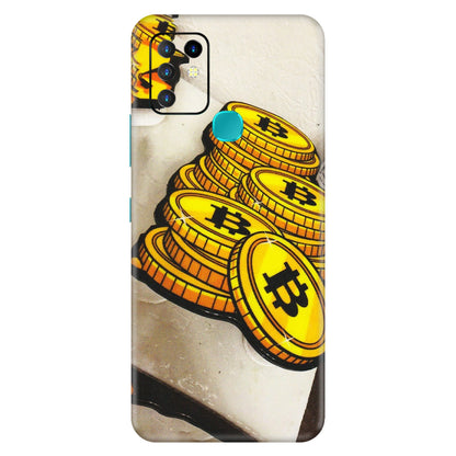 INFINIX Phone Skins (All Models) - Billionaire Bitcoin Collection - Matte Finish (M-92) Infinix Hot 10