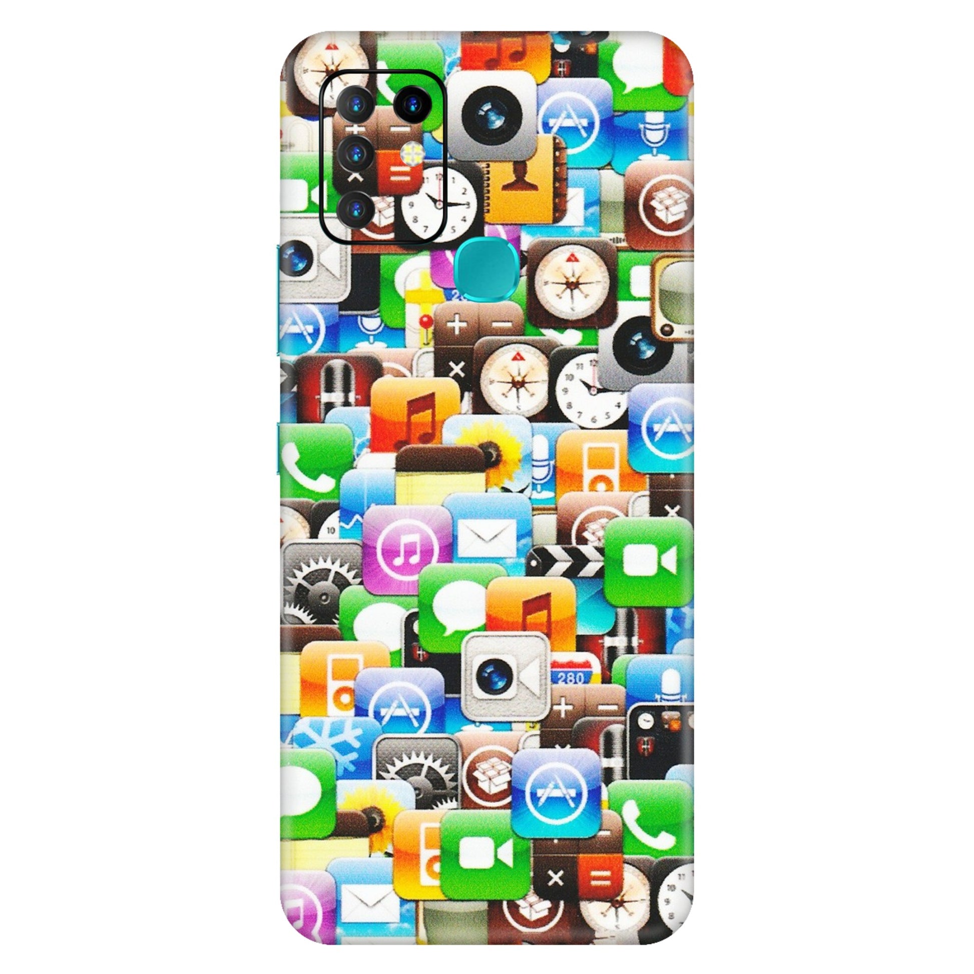 INFINIX Phone Skins (All Models) - All Apple Icons - Matte Finish (M-93) Infinix Hot 10