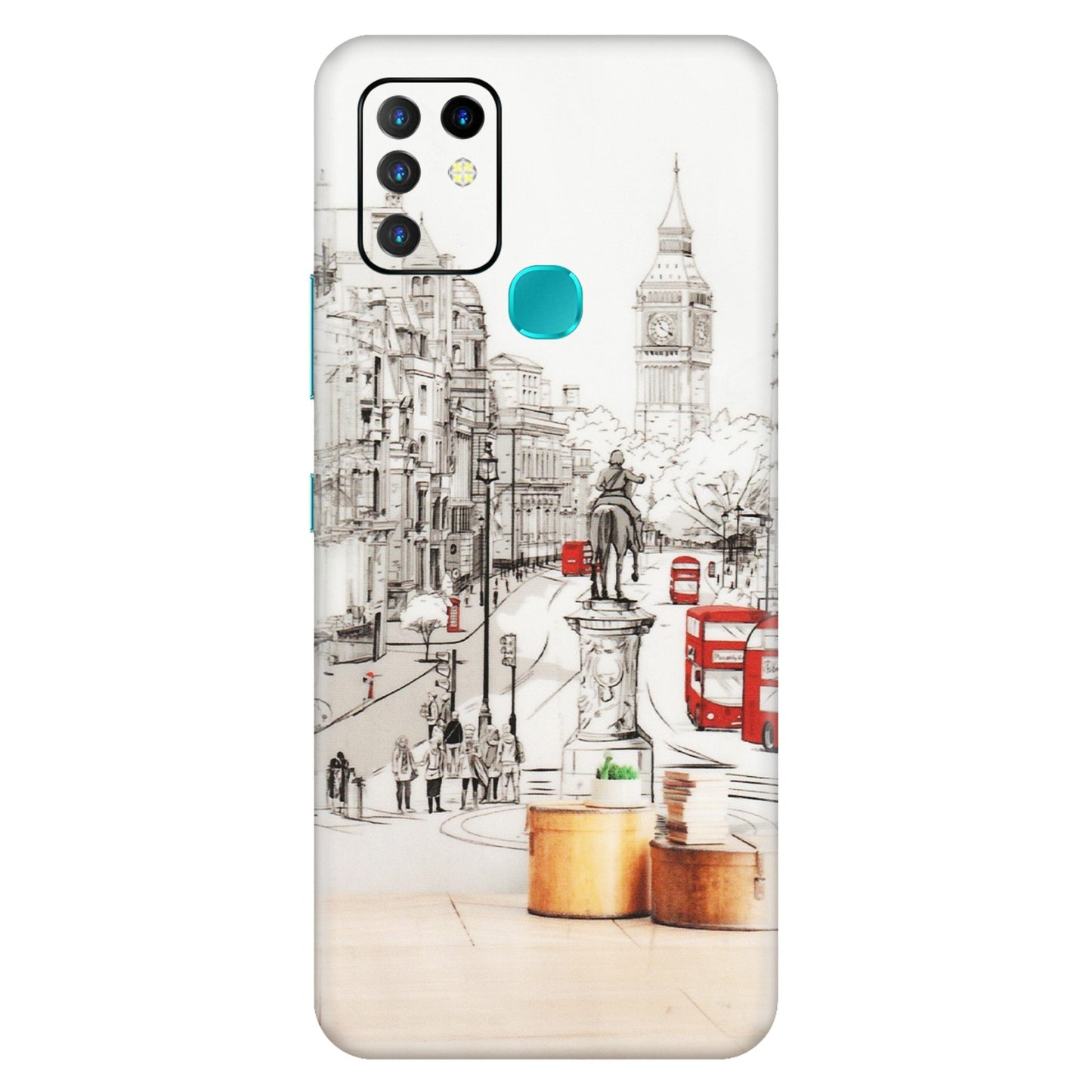 INFINIX Phone Skins (All Models) - London Street - Transparent Finish (T-02) Infinix Hot 10