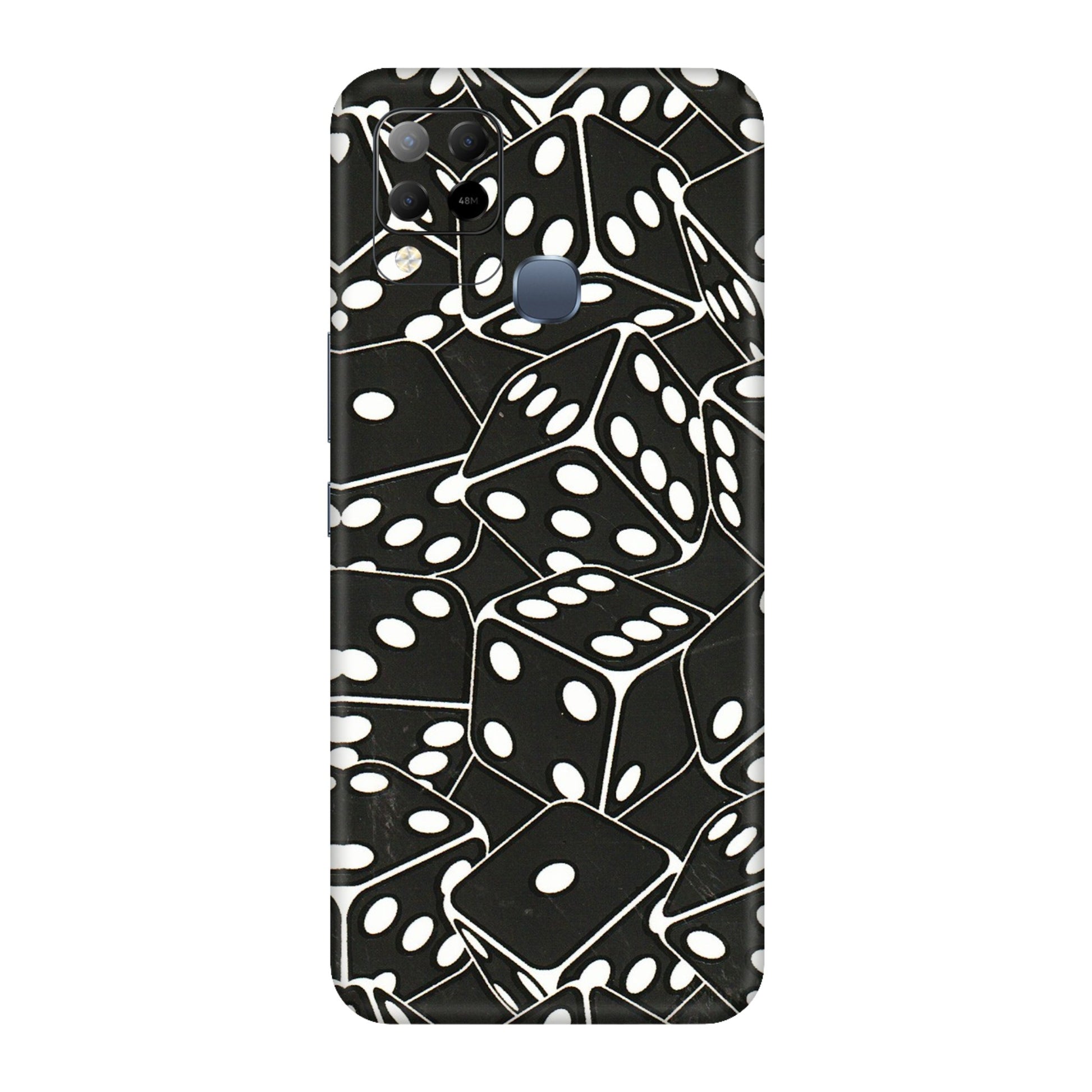 INFINIX Phone Skins (All Models) - Big Black Dices - 3D Embossed Finish (L-106) Infinix Hot 10S