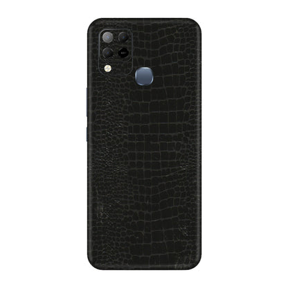 INFINIX Phone Skins (All Models) - Snake Leather Black - 3D Embossed Finish (L-107) Infinix Hot 10S
