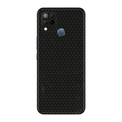 INFINIX Phone Skins (All Models) - Black honeycomb - 3D Embossed Finish (L-114) Infinix Hot 10S