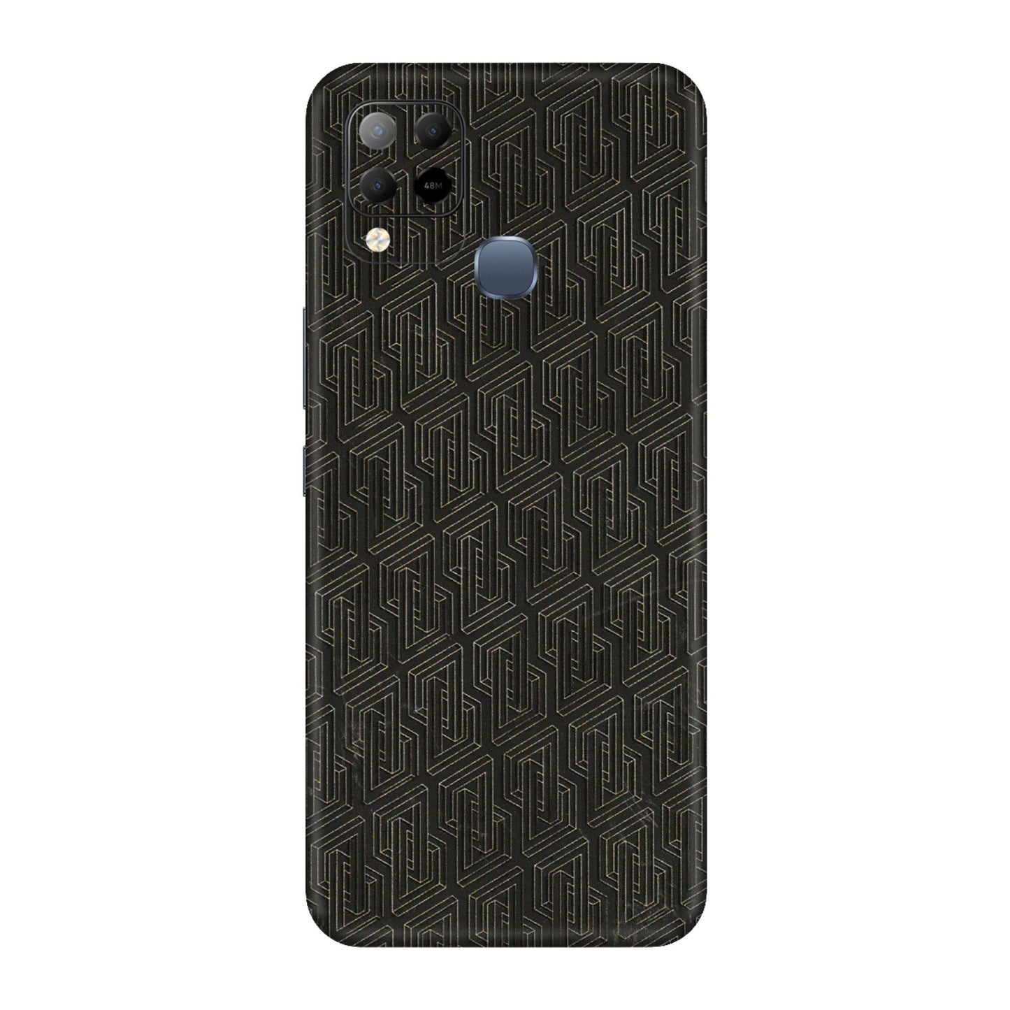 INFINIX Phone Skins (All Models) - Black Abstract Pattern - 3D Embossed Finish (L-117) Infinix Hot 10S