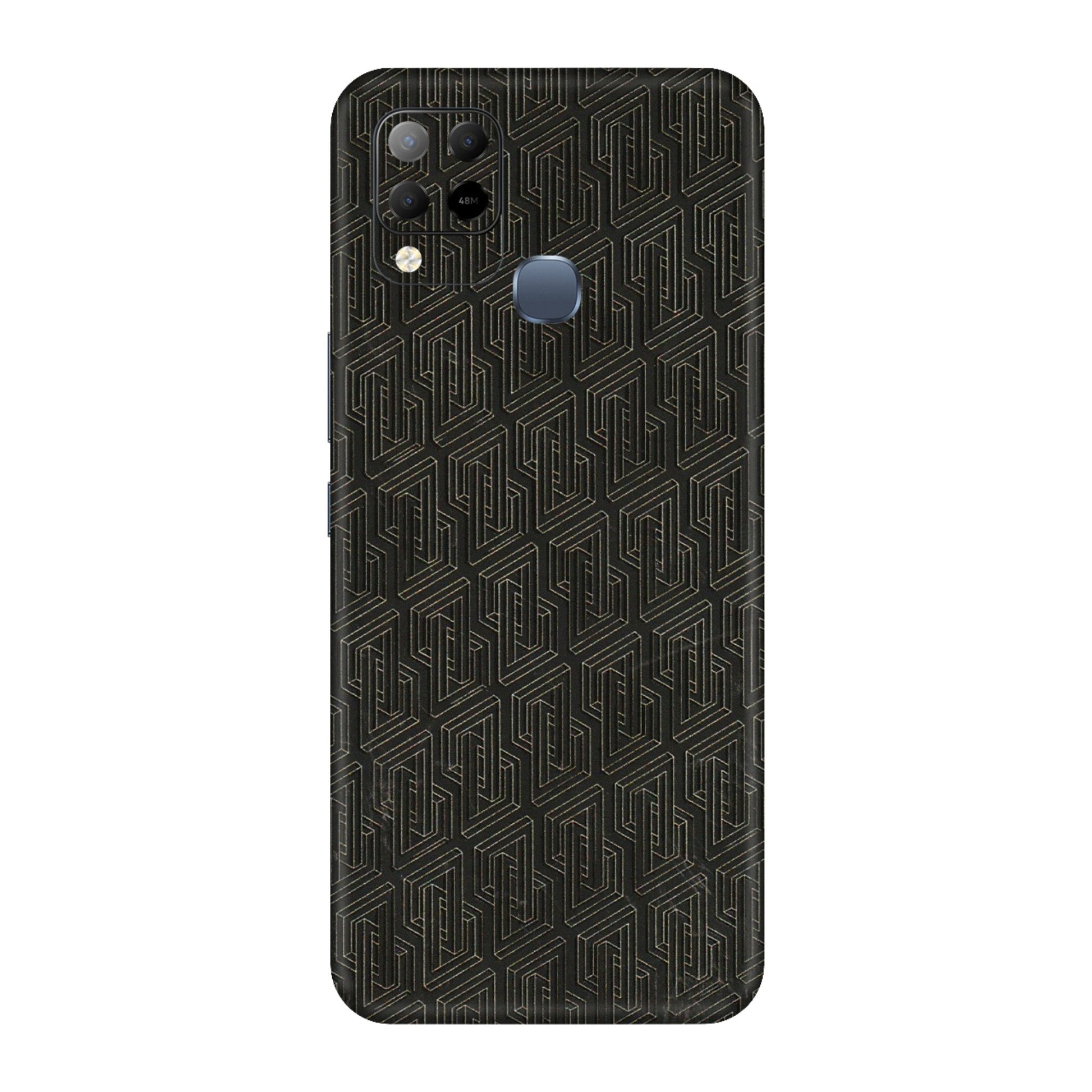 INFINIX Phone Skins (All Models) - Black Abstract Pattern - 3D Embossed Finish (L-117) Infinix Hot 10S