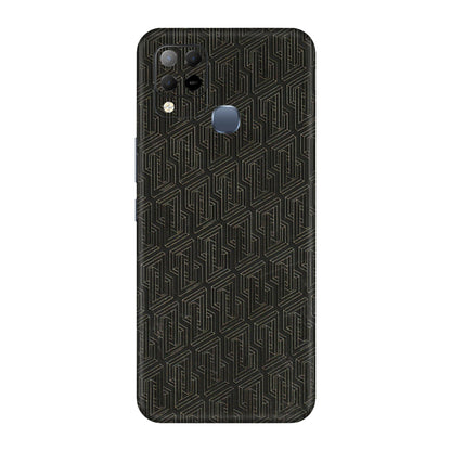 INFINIX Phone Skins (All Models) - Black Abstract Pattern - 3D Embossed Finish (L-117) Infinix Hot 10S