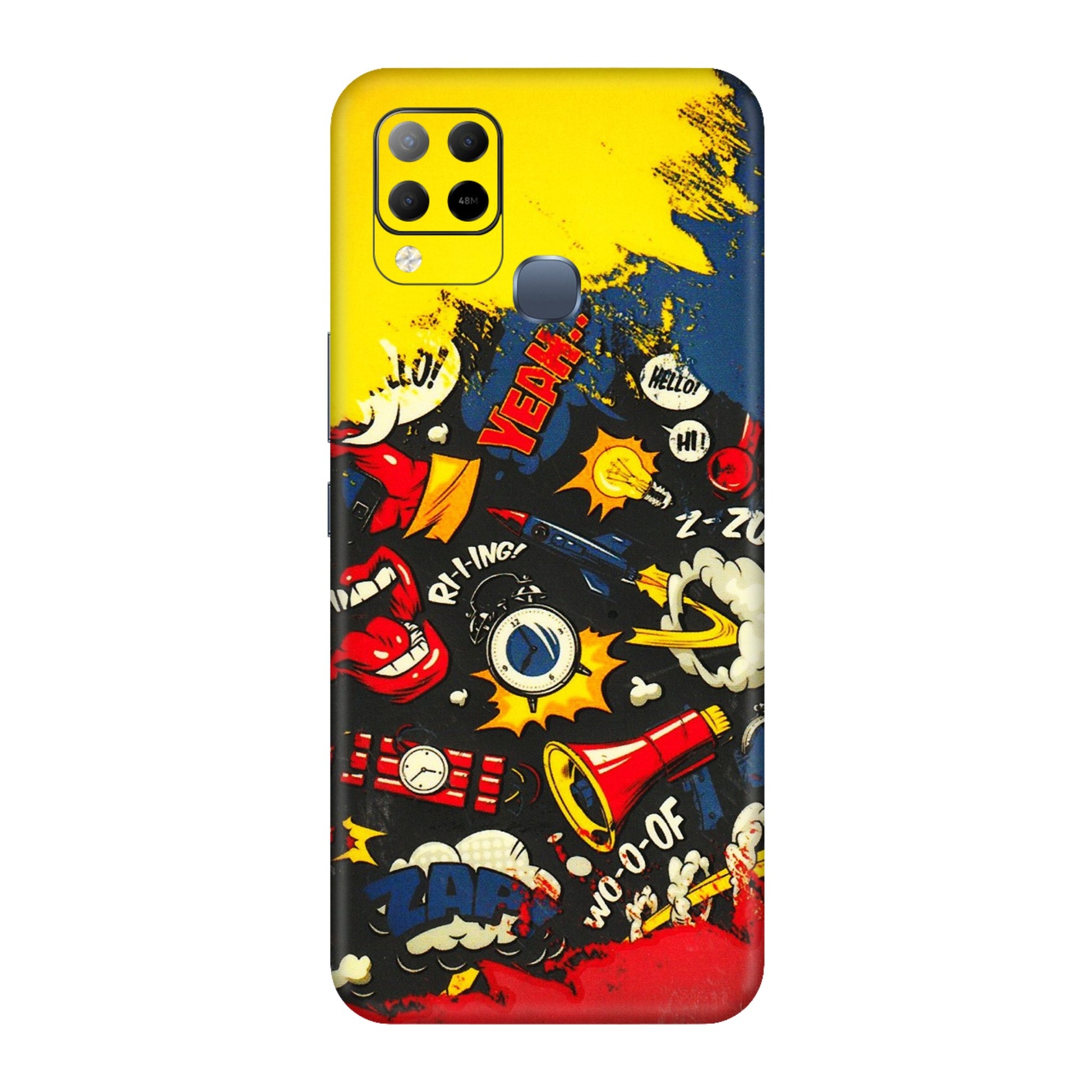 INFINIX Phone Skins (All Models) - Pacific Doodle Art - 3D Embossed Finish (L-120) Infinix Hot 10S
