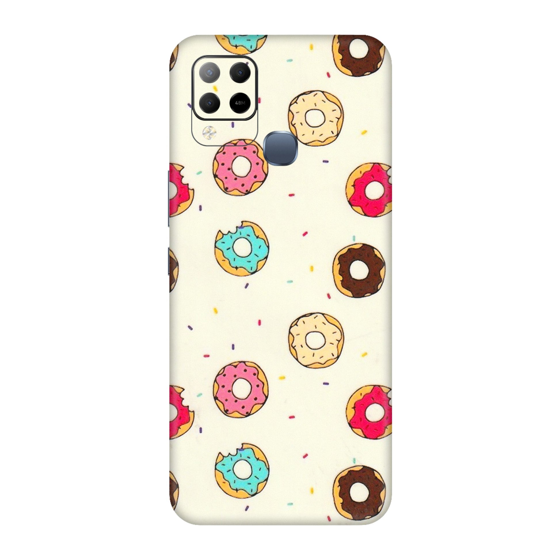 INFINIX Phone Skins (All Models) - Mini Donuts Doodle Art - 3D Embossed Finish (L-122) Infinix Hot 10S