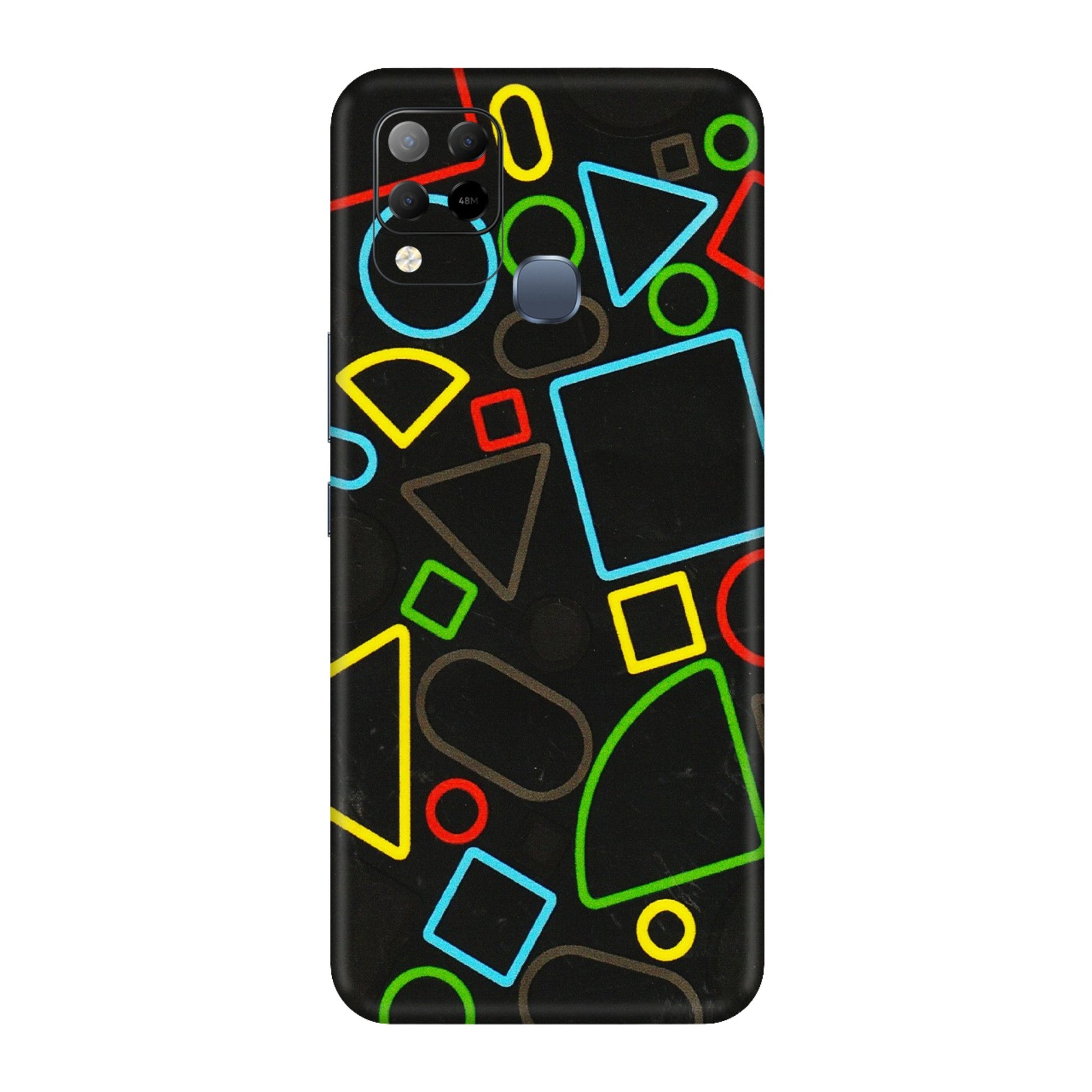 INFINIX Phone Skins (All Models) - Black Shapes - 3D Embossed Finish (L-131) Infinix Hot 10S