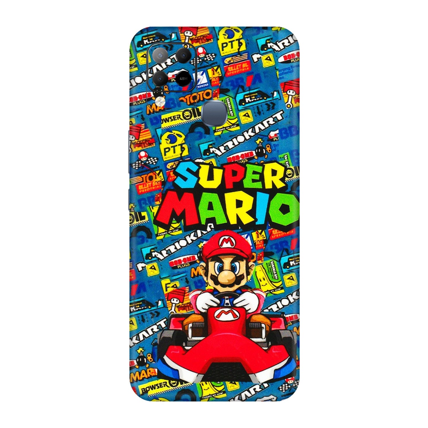INFINIX Phone Skins (All Models) - Super Mario Kart - 3D Embossed Finish (L-140) Infinix Hot 10S