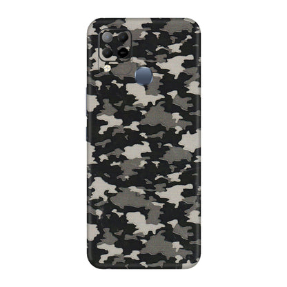 INFINIX Phone Skins (All Models) - Black/Grey Camoflaunge - 3D Embossed Finish (L-142) Infinix Hot 10S