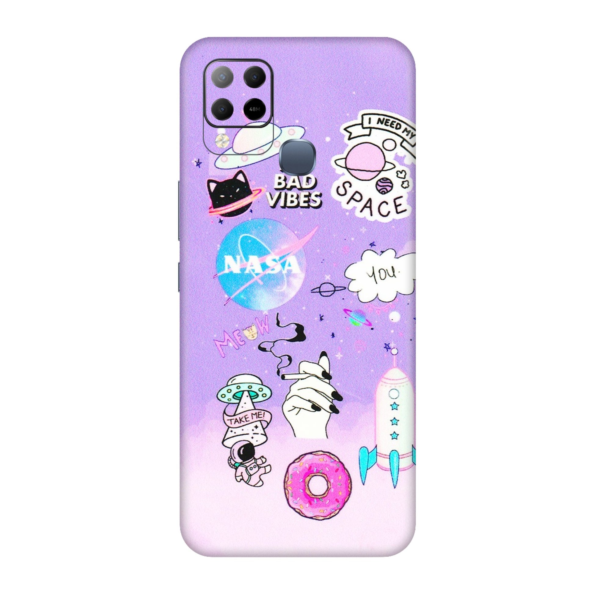 INFINIX Phone Skins (All Models) - I Need My Nasa Skin - 3D Embossed Finish (L-149) Infinix Hot 10S